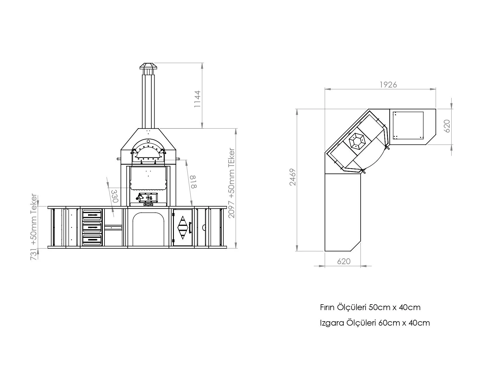 Corner Oven Barbecue [ Granite Kitchen Sink]