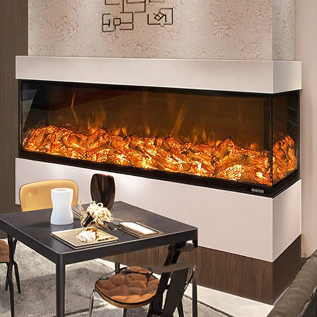 3 Side U Type Fireplace