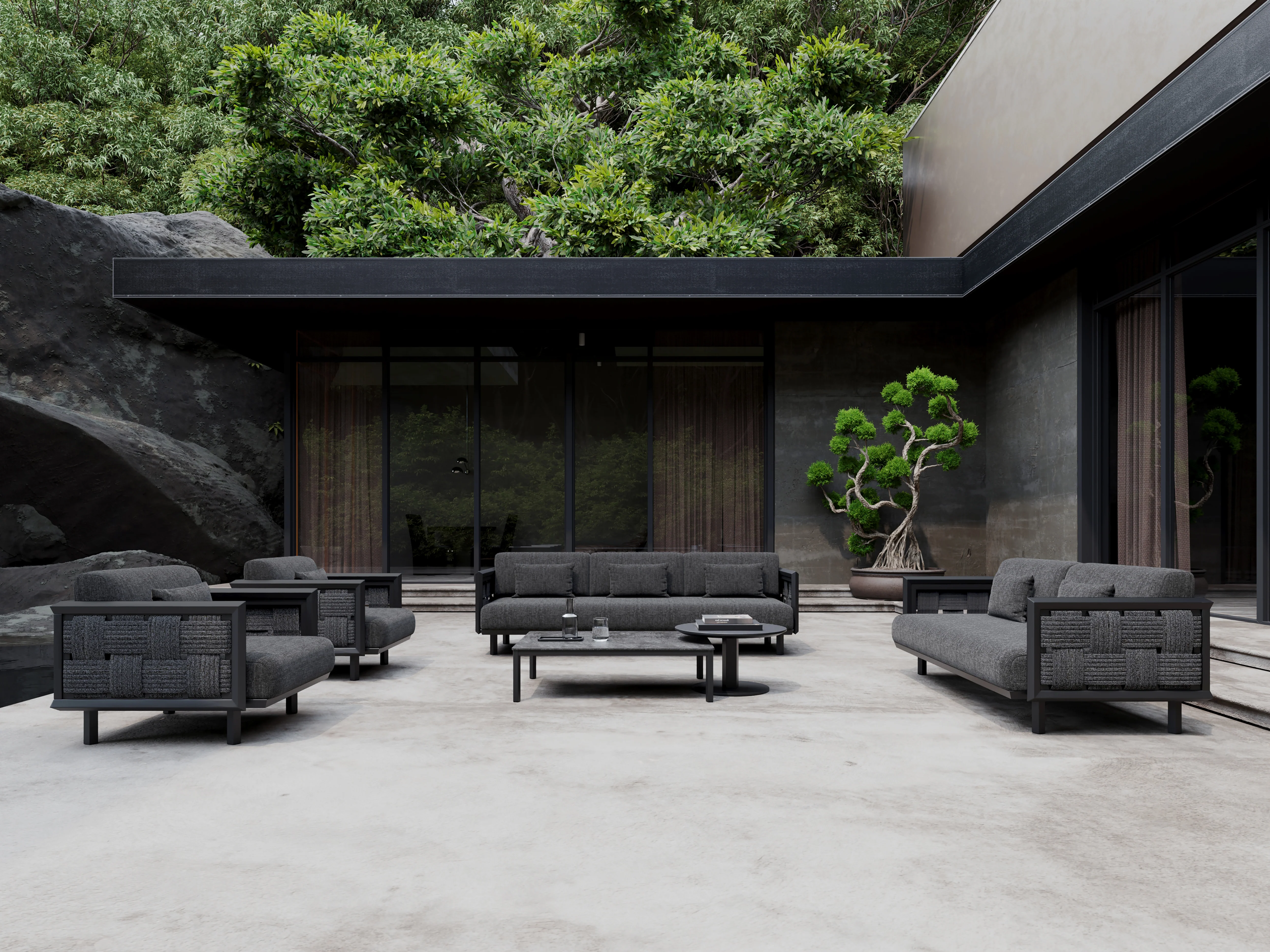 Éclat-nightfall 2 Seater Lounge Set