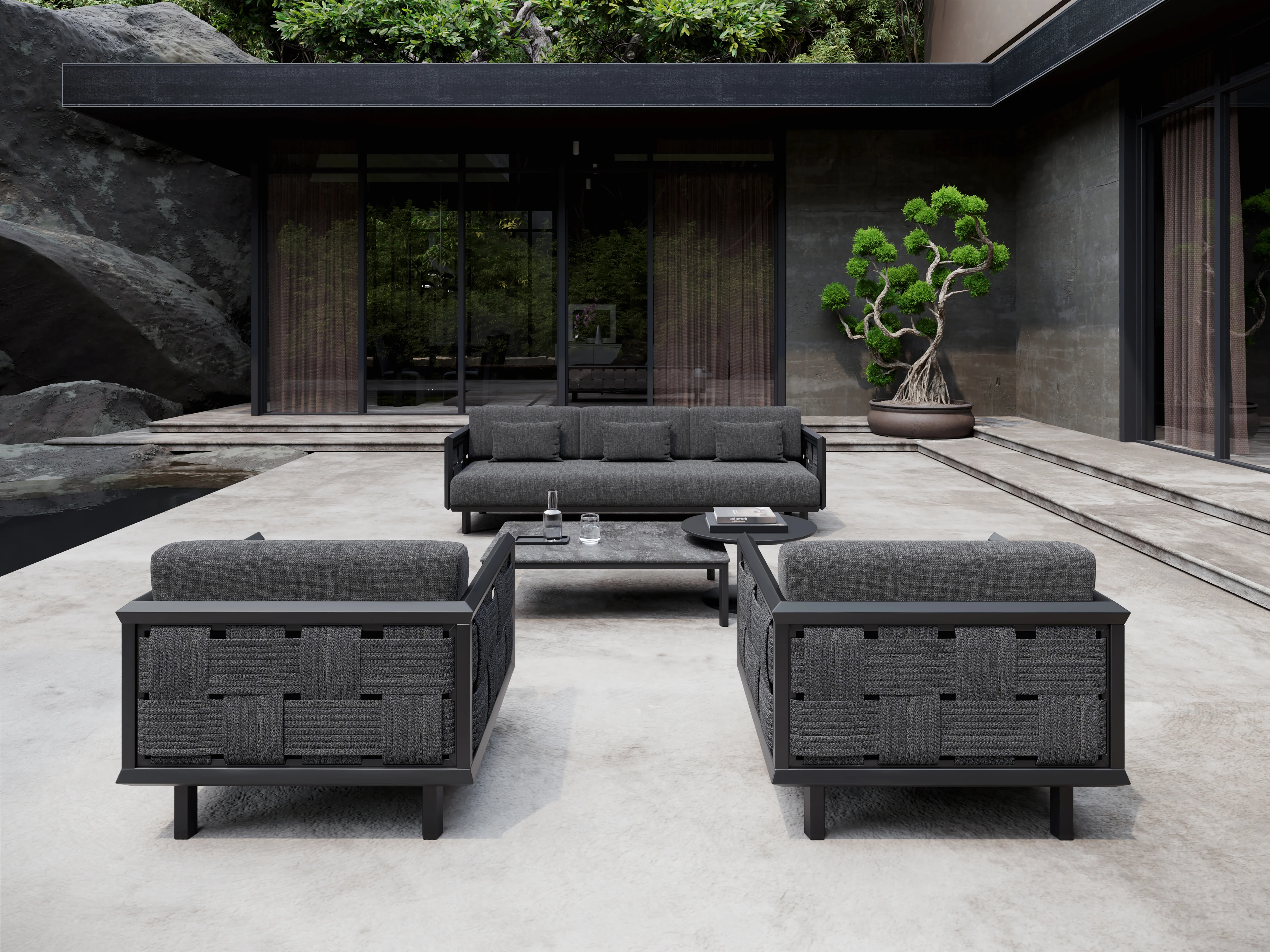 Éclat-nightfall 3 Seater Lounge Set