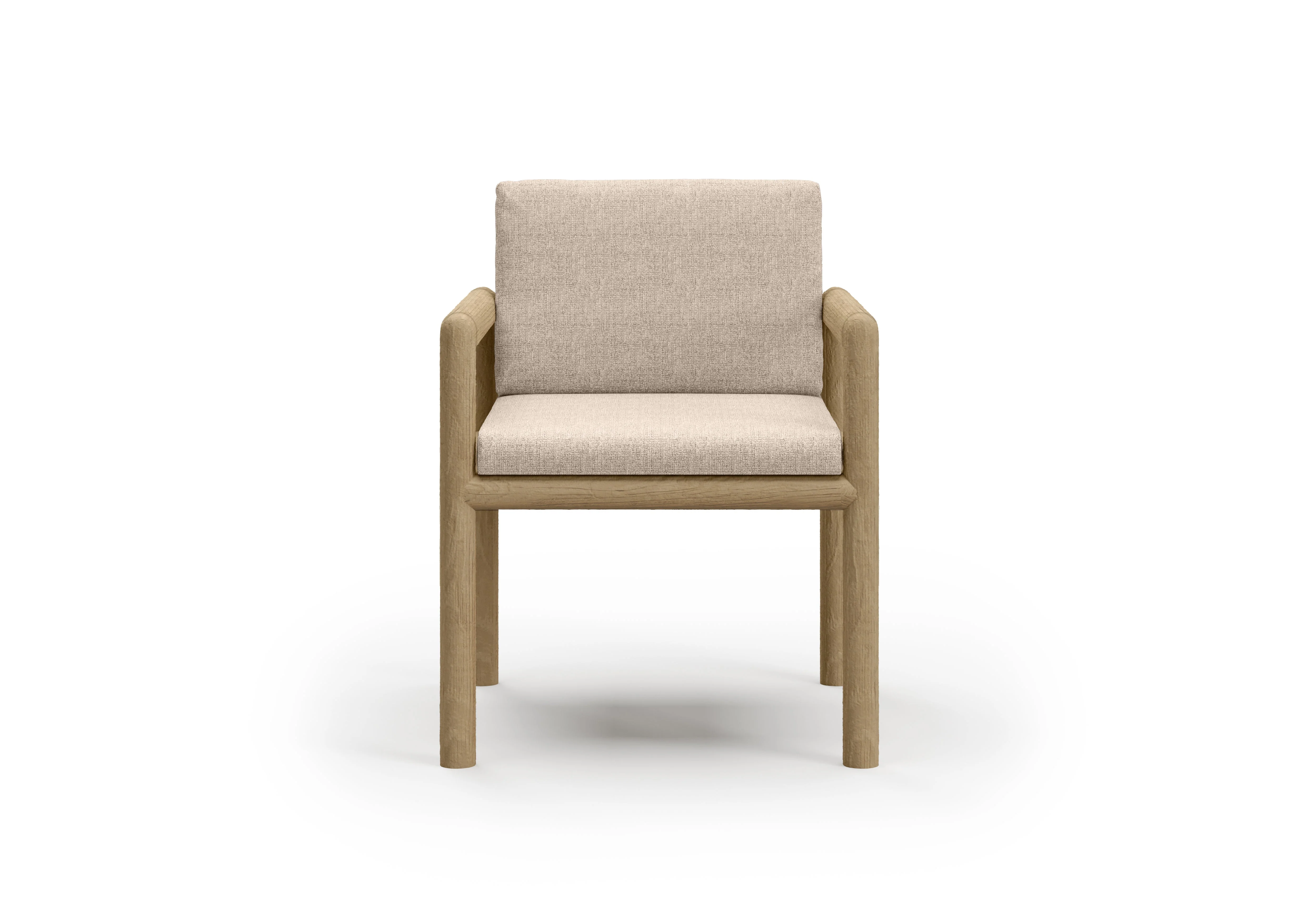 Caleo-natural Dining Chair with Armrest