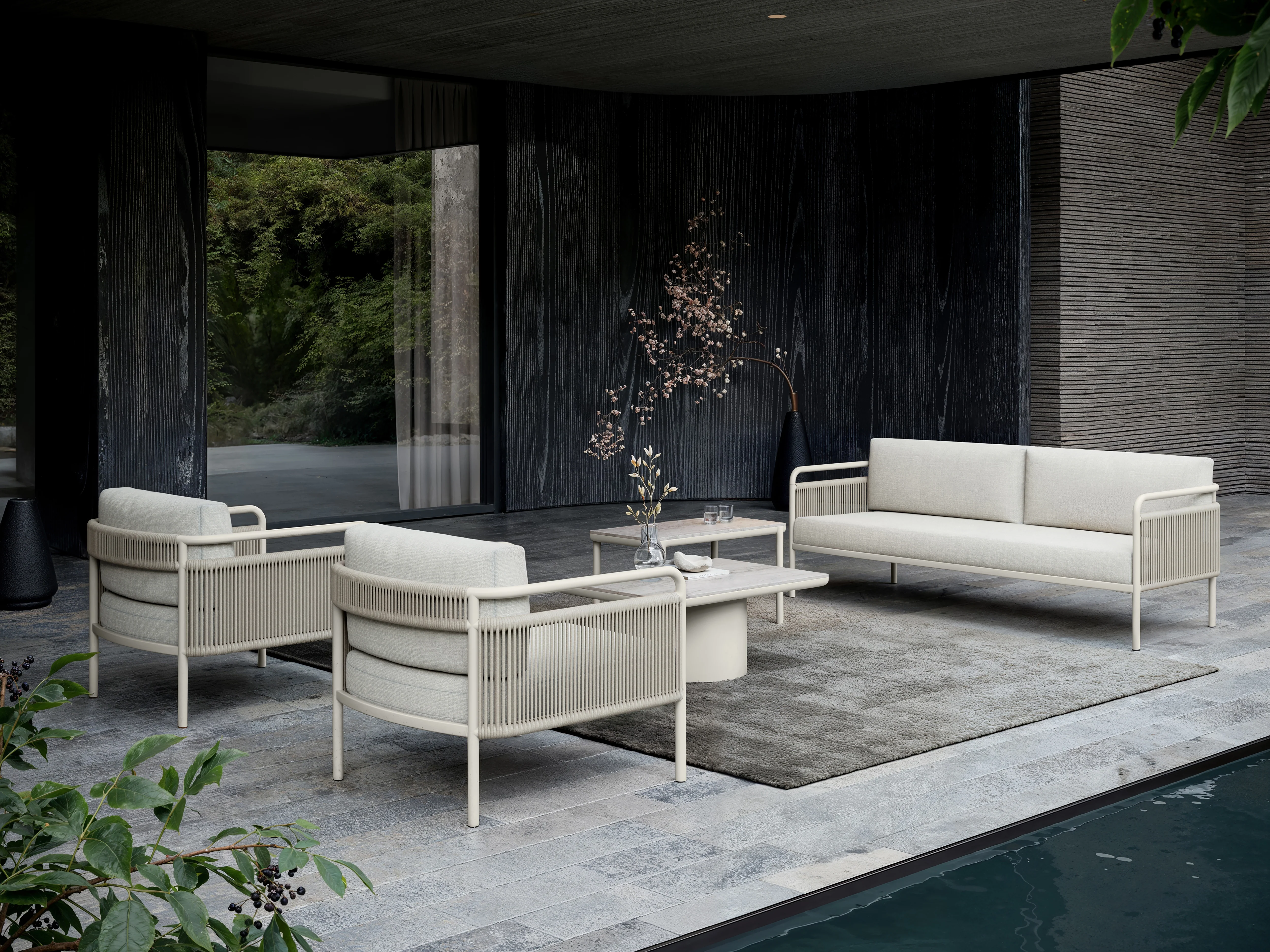 Link-bisque 3 Seater Lounge Set