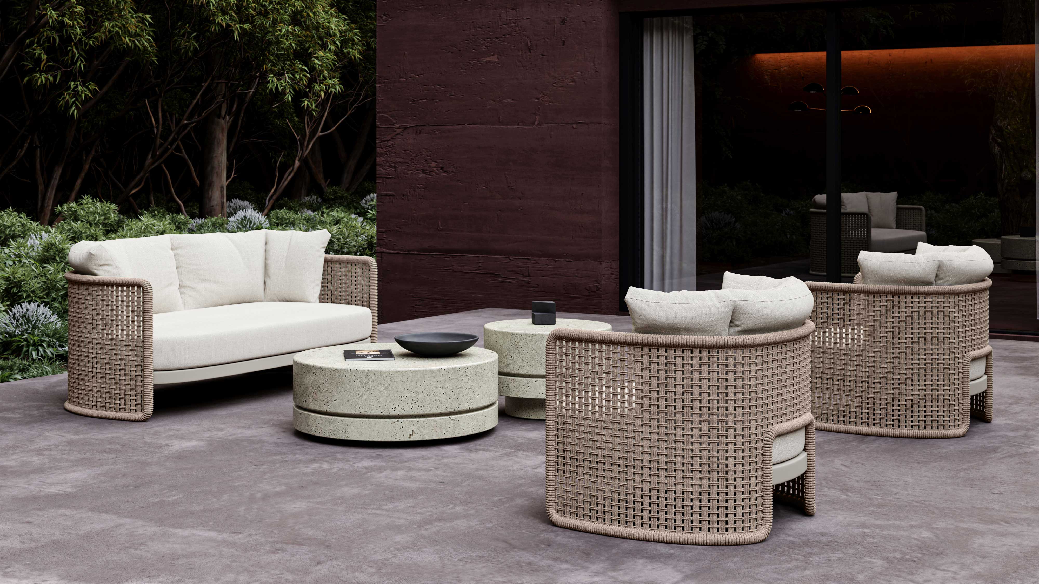 Miura-bisque 2 Seater Lounge Set