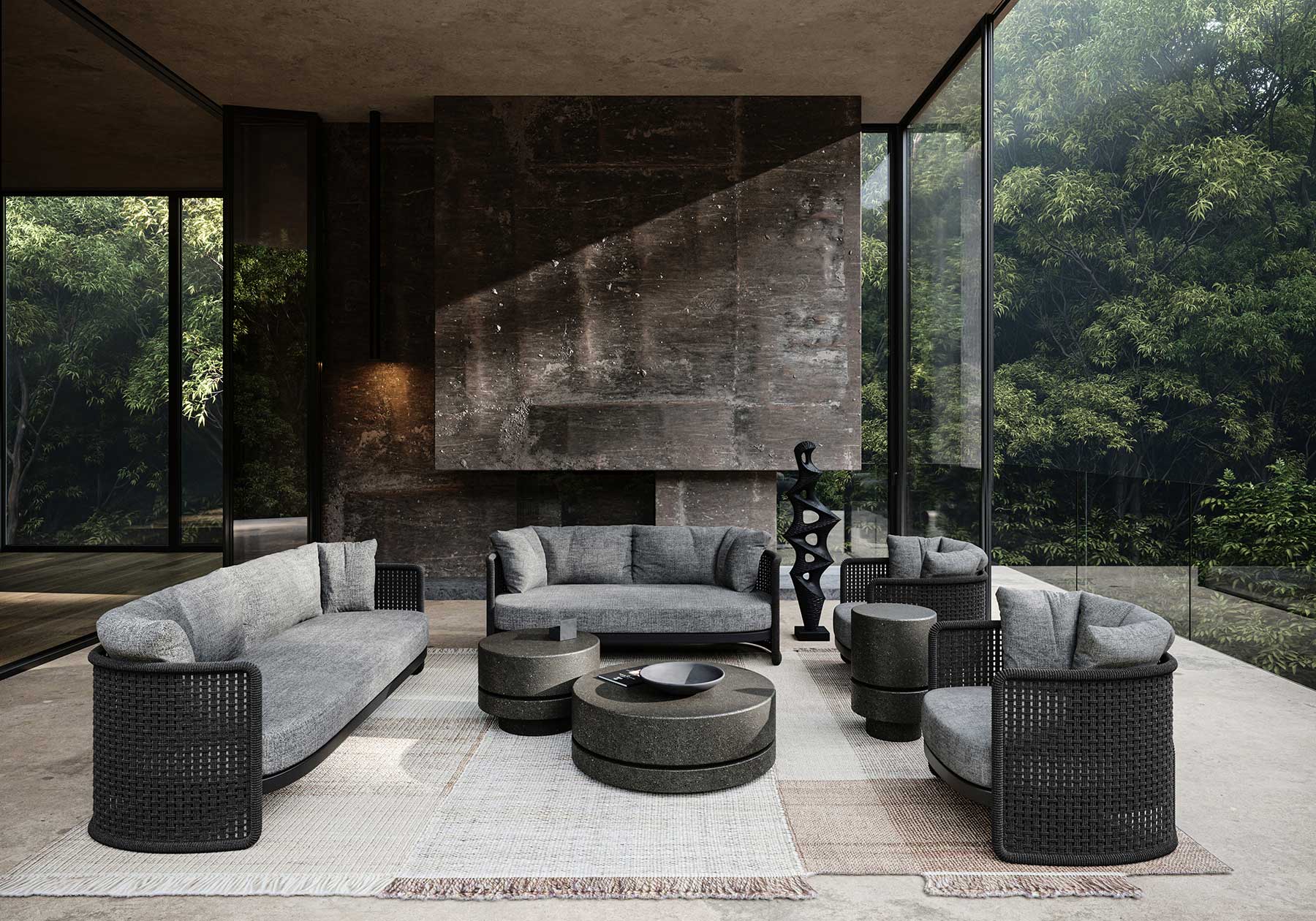 Miura-nightfall 2 Seater Lounge Set