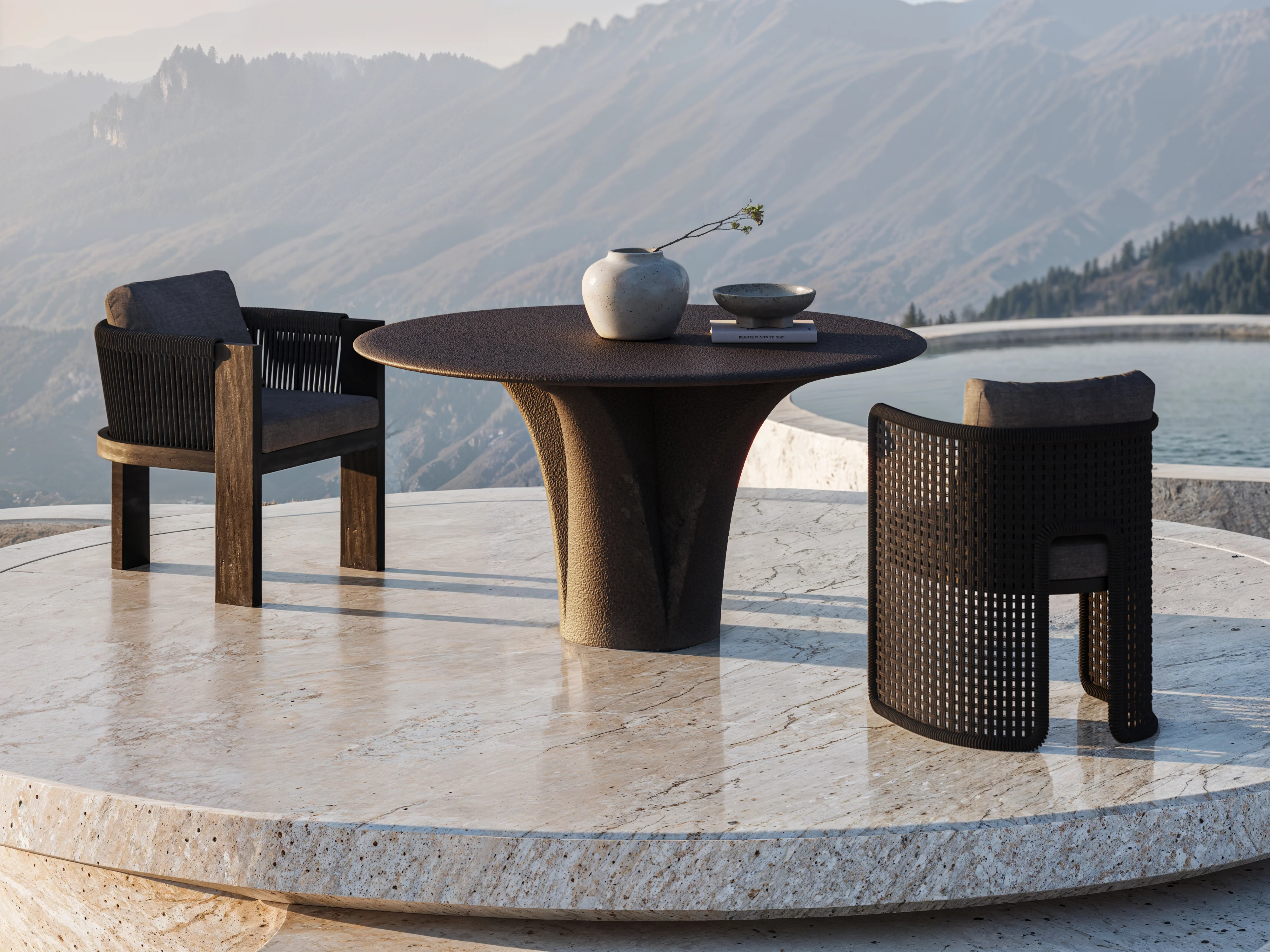 Savio Noche Round Dining Set