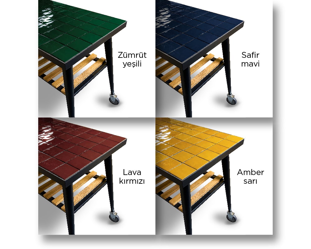 TASHOVEN PRO 100 ve HYBRID YAN MASA 72x62 cm