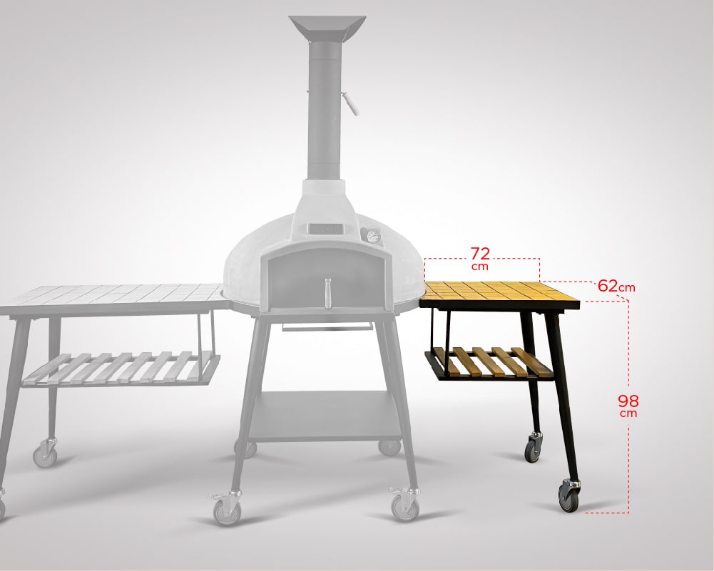 TASHOVEN PRO 100 ve HYBRID YAN MASA 72x62 cm